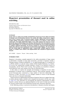 Hypertext presentation of thesauri used in online searching