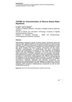 TOF/MS for Characterization of Silicone Based