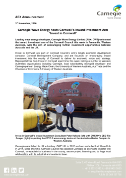 Invest in Cornwall - Carnegie Wave Energy