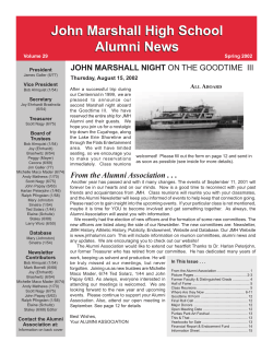 2002 Volume 29, Spring - John Marshall Alumni Association