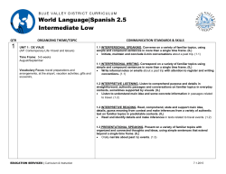 Spanish 2.5 - Blue Valley Schools