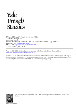 French Art in the 1950s - The Graduate Center, CUNY
