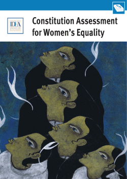 Constitution Assessment for Women`s Equality