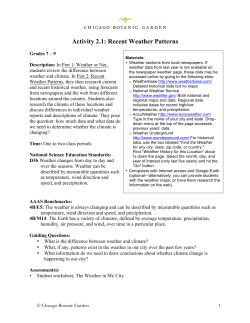 Activity 2.1: Recent Weather Patterns