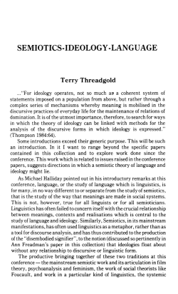 SEMIOTICS-IDEOLOGY -LANGUAGE - Sydney Open Journals online