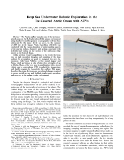 Deep Sea Underwater Robotic Exploration in the Ice