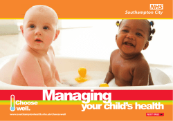 Managing your Childs Health