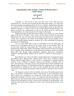 Emancipation of the Woman - The Criterion: An International Journal