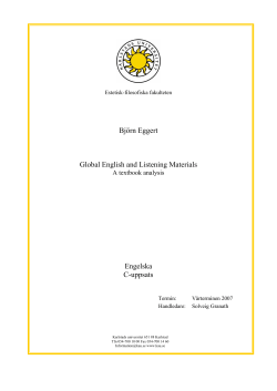 Bj&ouml;rn Eggert Global English and Listening Materials
