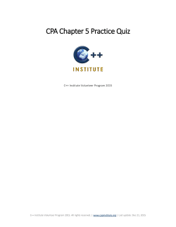 CPA Chapter 5 Practice Quiz
