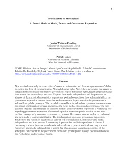 Fourth Estate or Mouthpiece? A Formal Model of Media, Protest and