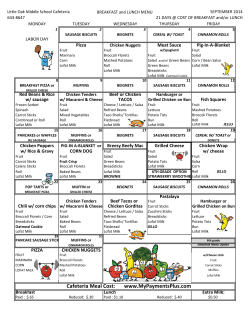 Cafeteria Meal Cost: www.MyPaymentsPlus.com