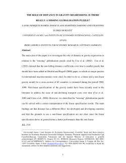 1 THE ROLE OF DISTANCE IN GRAVITY REGRESSIONS