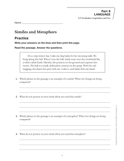 Similes and Metaphors - Macmillan/McGraw-Hill