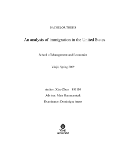 An analysis of immigration in the United States