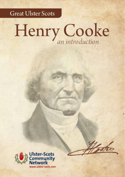 Henry Cooke - Ulster Scots Community Network
