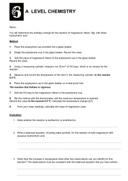 Chemistry Taster Session