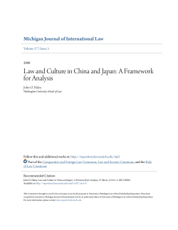 Law and Culture in China and Japan