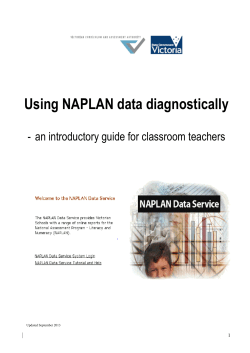 Teachers Guide to Using NAPLAN Data Diagnostically
