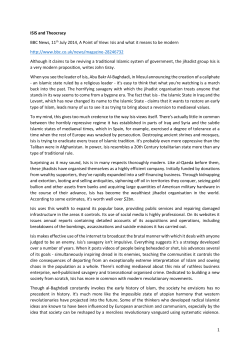 Theocracy Readings - Lancaster University Open Learning