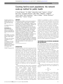 Counting hard-to-count populations: the network scale