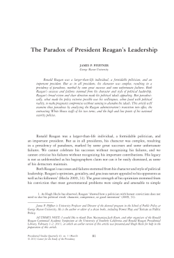 The Paradox of President Reagans Leadership