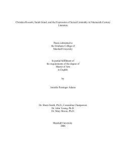 Christina Rossetti, Sarah Grand, and the Expression of Sexual