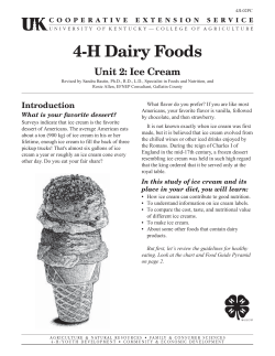 4JI02PC: 4-H Dairy Foods, Unit 2: Ice Cream