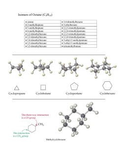 Isomers of Octane (C8H18)