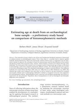 Estimating age at death from an archaeological bone sample &ndash; a
