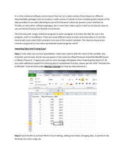 R is a free statistical software environment that can run a wide