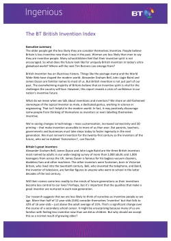 The BT British Invention Index