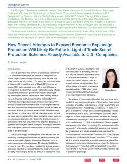 How Recent Attempts to Expand Economic Espionage Protection