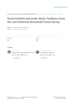 Rural mobility and mode choice: Evidence from the