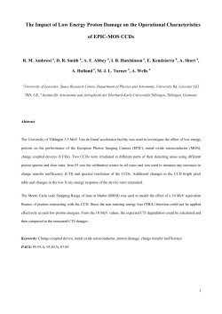 The Impact of Low Energy Proton Damage on the Operational