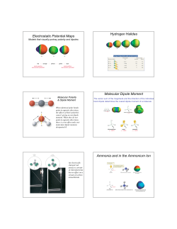 Electrostatic Potential Maps Hydrogen Halides Molecular Dipole
