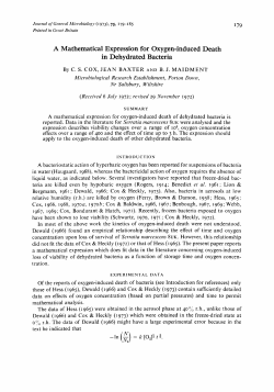 A Mathematical Expression for Oxygen-induced