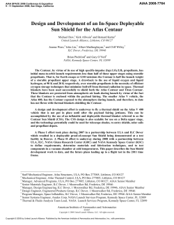 Design and Development of an In-Space Deployable Sun Shield for