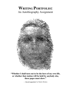 WRITING PORTFOLIO: An Autobiography Assignment