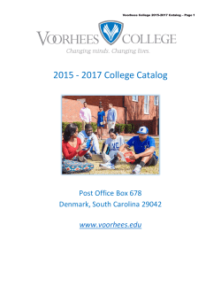 HERE - Voorhees College