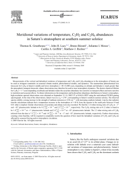 Meridional variations of temperature, C2H2 and C2H6 abundances