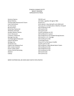 STANDISH HUMANE SOCIETY BENEFIT DRAWING