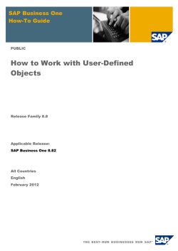 How to Work with the User-Defined Objects
