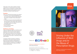 RSA Driving under the influence information leaflet