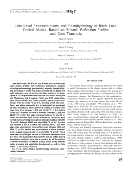 Lake-Level Reconstructions and Paleohydrology of Birch Lake