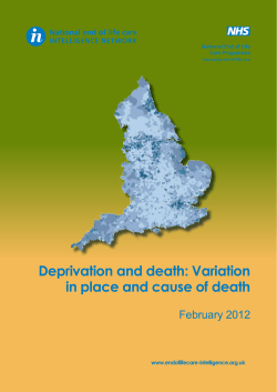 Deprivation and death: Variation in place and cause of death