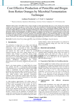 Cost Effective Production of Penicillin and Biogas from Rotten