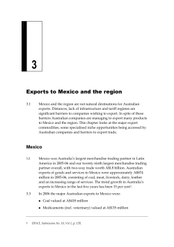 Chapter 3: Exports to Mexico and the region