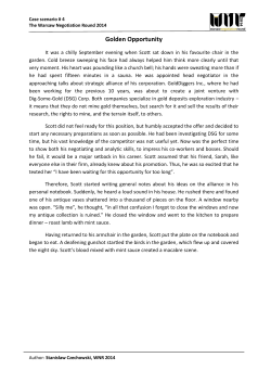 sample scenario - Warsaw Negotiation Round