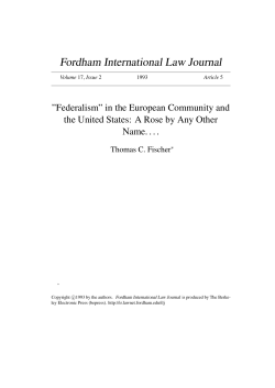 "Federalism" in the European Community and